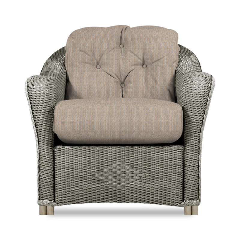 Reflections Outdoor Lounge Chair, Demo Oatmeal, Pewter