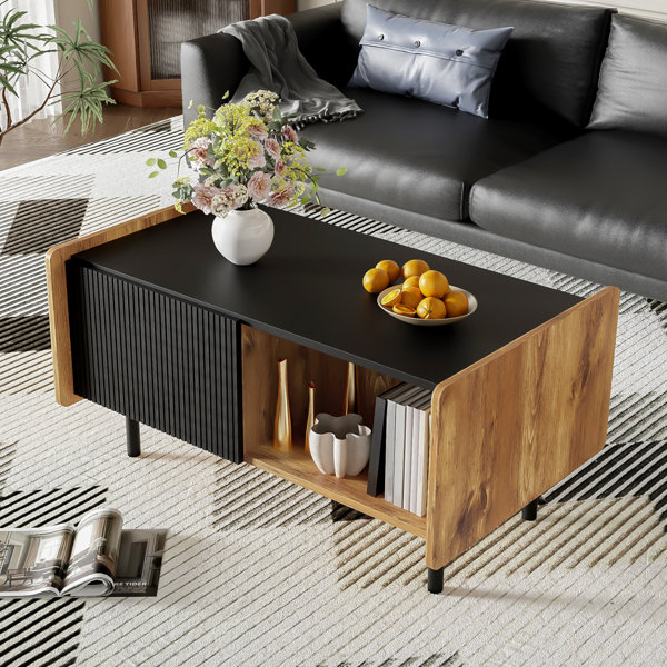 Latitude Run Barara Four Leg Coffee Table with Storage | Wayfair.co.uk