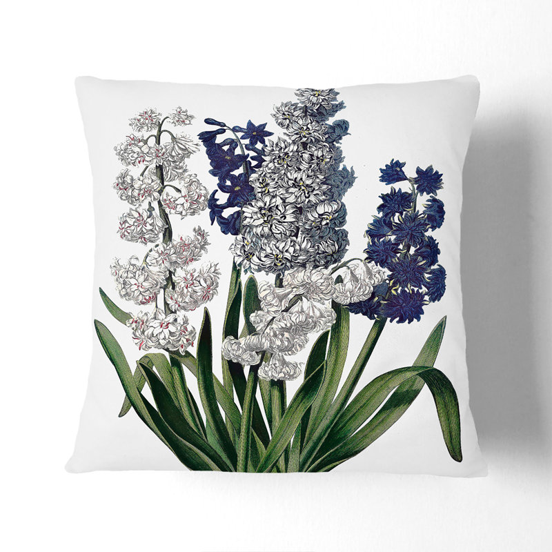 Floral Square Throw Cushion, 40cm H x 40cm W x 15cm D