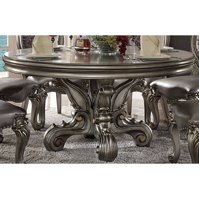 Barnathan Round Solid Wood Top with Solid Wood Base Dining Table