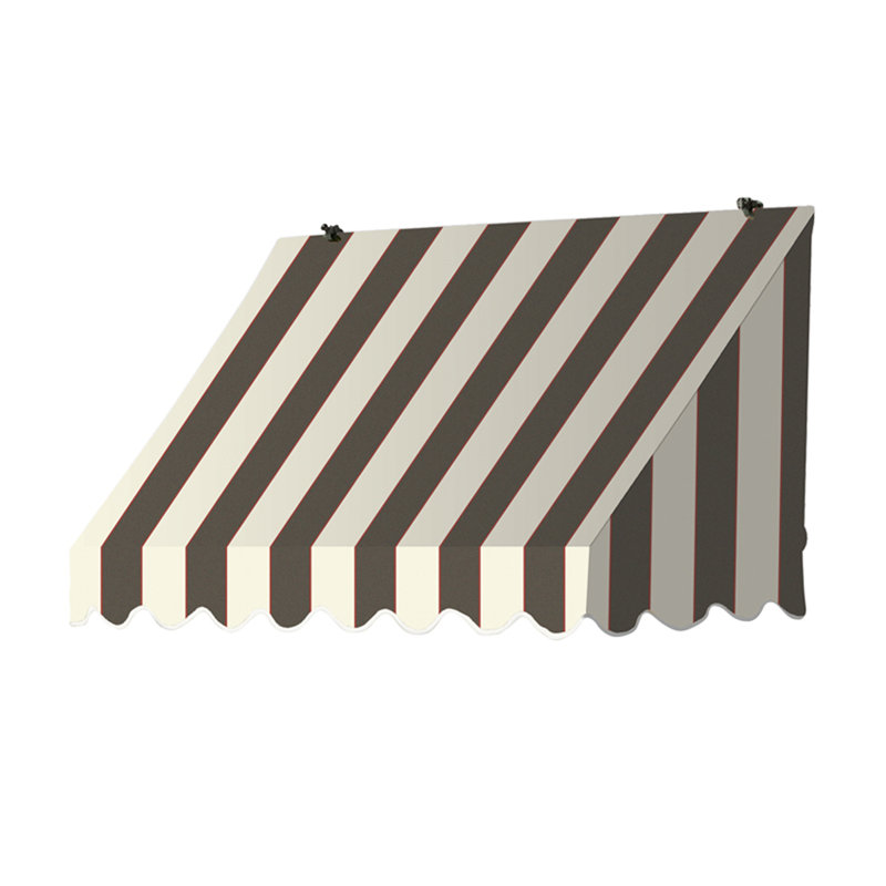 Auvent de fenêtre manuel incliné l 8 pi x P 2 pi Aw Awings in a Box, 21" H x 48" W x 25.2 "D, Sable