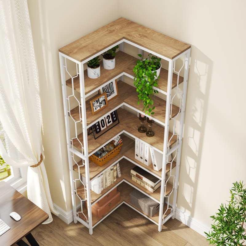 Floki Stainless Steel Corner Bookcase