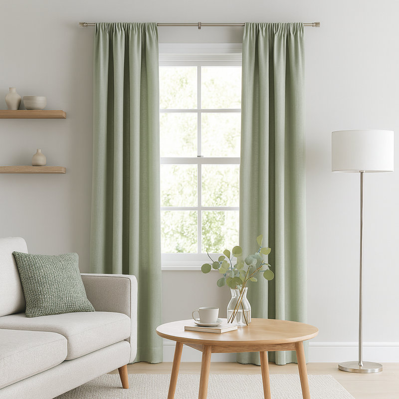 Harbour Housewares Extendable Metal Curtain Pole Kit,  Brushed Nickel, 2cm H x 150cm L x 2cm W