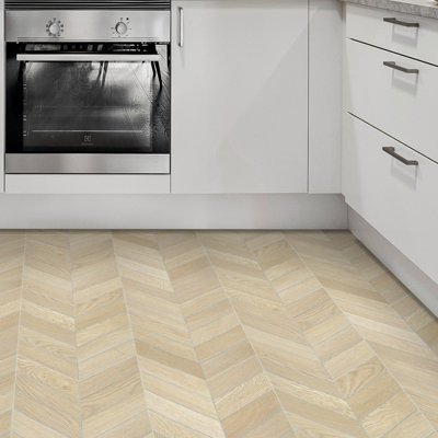 12.2'' x 10'' x 4mm Chevron SPC Peel & Stick Floor Tile Luxury Vinyl Flooring