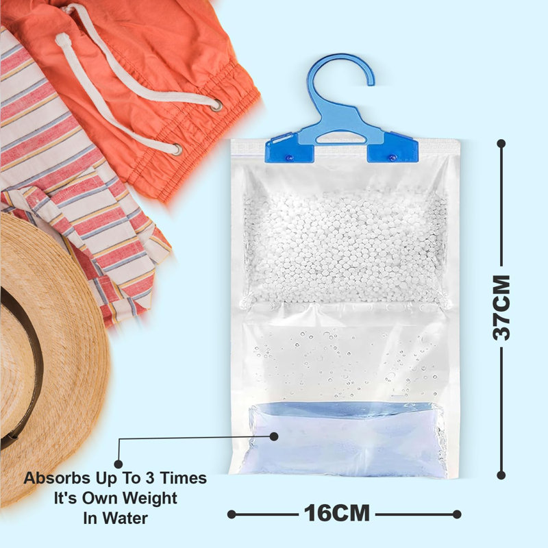 Rebrilliant Pack Of 12 Hanging Interior Wardrobe Dehumidifier Ideal To Stop Damp, Mould Mildew And Condensation