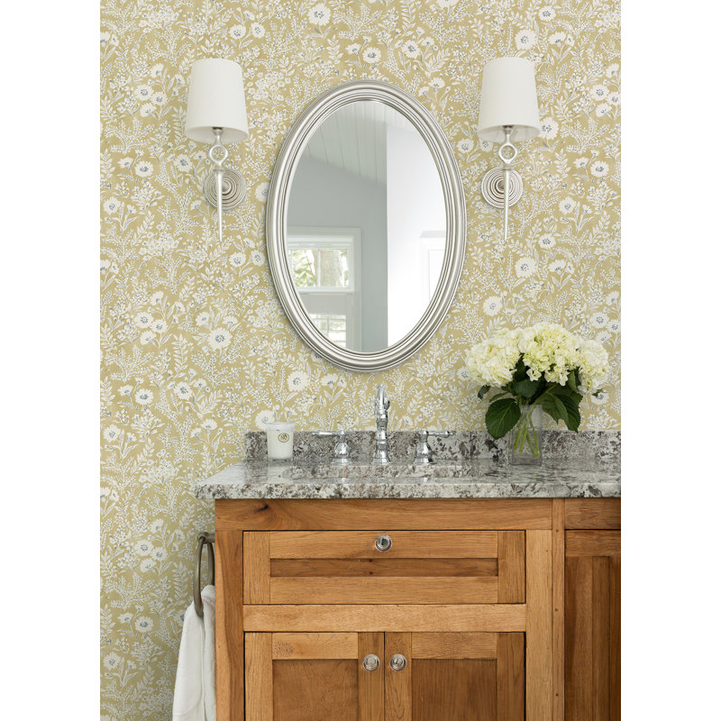 33' L x 20.5" W Wallpaper Roll, Yellow