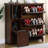 Nut-brown Solid Wood Shoe Storage Bench-584750545