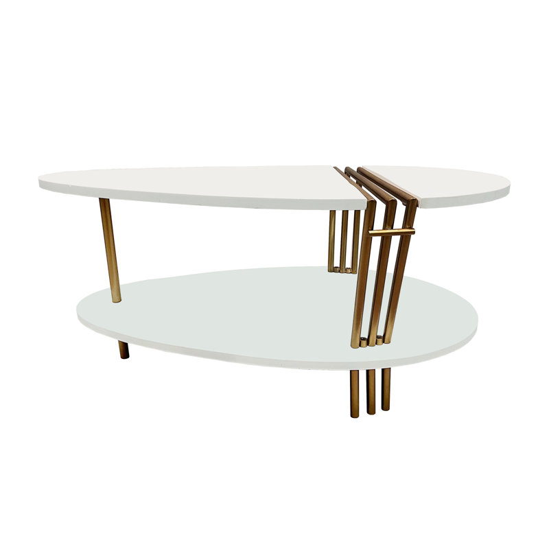 Table basse moderne, forme elliptique ovale