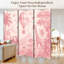 Paravent 6 panneaux à cloisons pliantes Royal Vintage Scène rose montgolfière Éléphant Toile Séparateur de pièce Paravent de protection autoportant Cloison d'intimité
