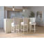 L 24,0 po x l 20,2 po x H 45,0 po, bois / tissu, 1 pièce, tabouret de bar, blanc, dossier pivotant-130595205