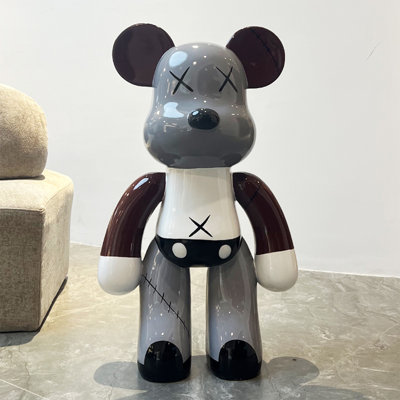 Cultural Toy Hand-Painted Fluid Bear Resin Figurine