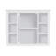 Armoire à pharmacie de 35 po x 27,5 po, armoire de rangement murale pour salle de bain, armoire de salle de bain moderne avec miroir, armoire à miroir avec 6 tablettes ouvertes (meuble-lavabo non inclus)-711600872