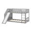 Lit superposé avec escalier de rangement et glissade-303428708
