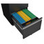 Classeur verrouillable à 2 tiroirs sur roulettes, chariot de rangement mobile en métal pour documents de format lettre / légal / A4, armoire à roulettes noire pour bureau à domicile-279454491
