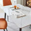 Grande table de salle à manger moderne en pierre avec base métallique solide