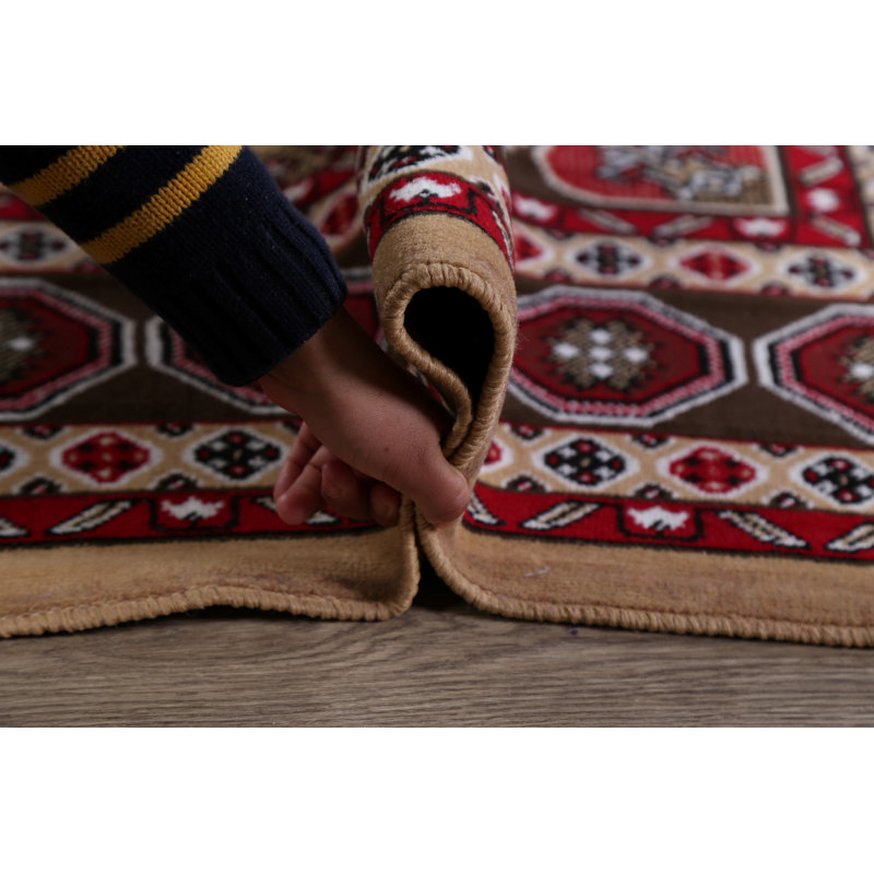 Tapis de zone rouge/beige oriental Fortunat