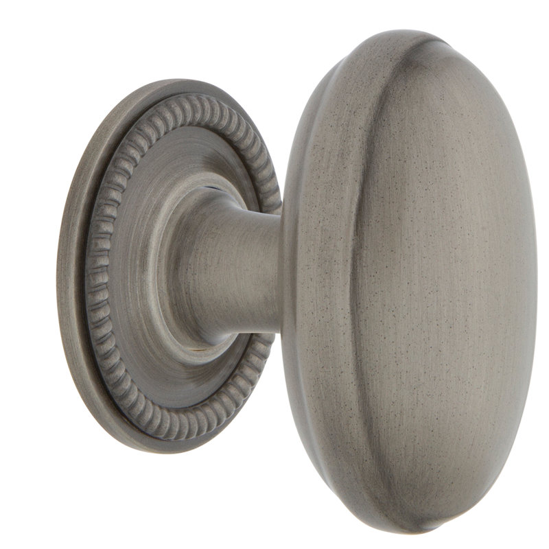 Homestead 1 3/4" Length Oval Knob, Antique Pewter