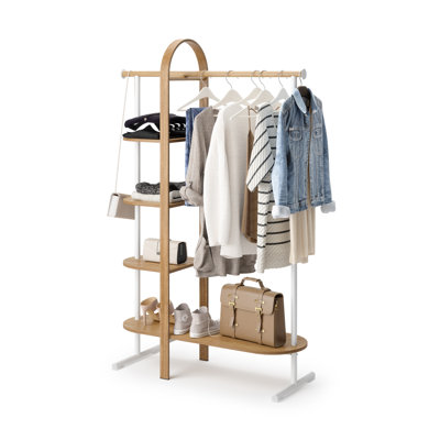 Akyah 15'' Solid Wood Clothing Rack