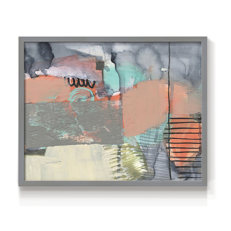 Over, Under & Through II - Impression encadrée - Restickable, Gris