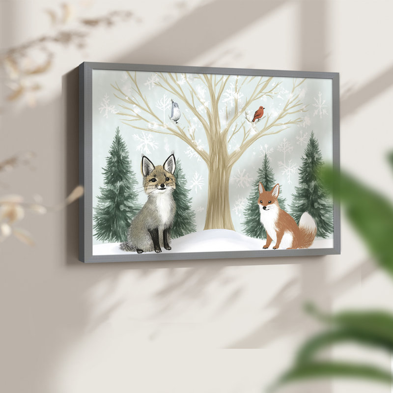 Chirstmas Art-CXXXII -Framed Print - Restickable, H 8 po x l 10 po, Gris