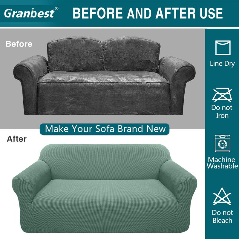 Outdoor Patio Sofa Cover, 107" H x 178" W x 104" D, Matcha Green