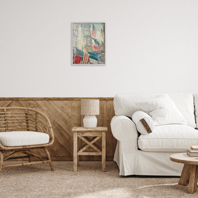 Drapeaux américains classiques encadrés par giclée par one1000paintings