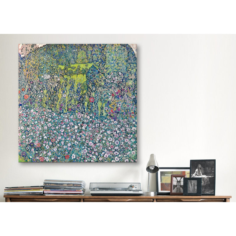 « jardin landscape on the hill » par gusta klimt,, art mural sur toile, H 37 po x l 37 po x P 1,5 po, Toile tendue
