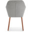 Fauteuil d'appoint Mid-Century Adore Decor Roux pour bureau à domicile ou salon, coussin rembourré en tissu de lin confortable et pieds fuselés en bois naturel-25951756