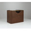 Porte-revues décoratif en cuir brun avec intérieur divisé Lytham, 16 po x 10 po x 12 po-1051029434