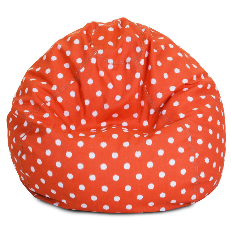 Aalin Bean Bag Chair & Lounger, 25" H x 36" W x 36" D, Orange