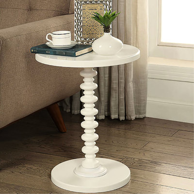 Table Space Space en bois blanc avec piédestal pour la maison