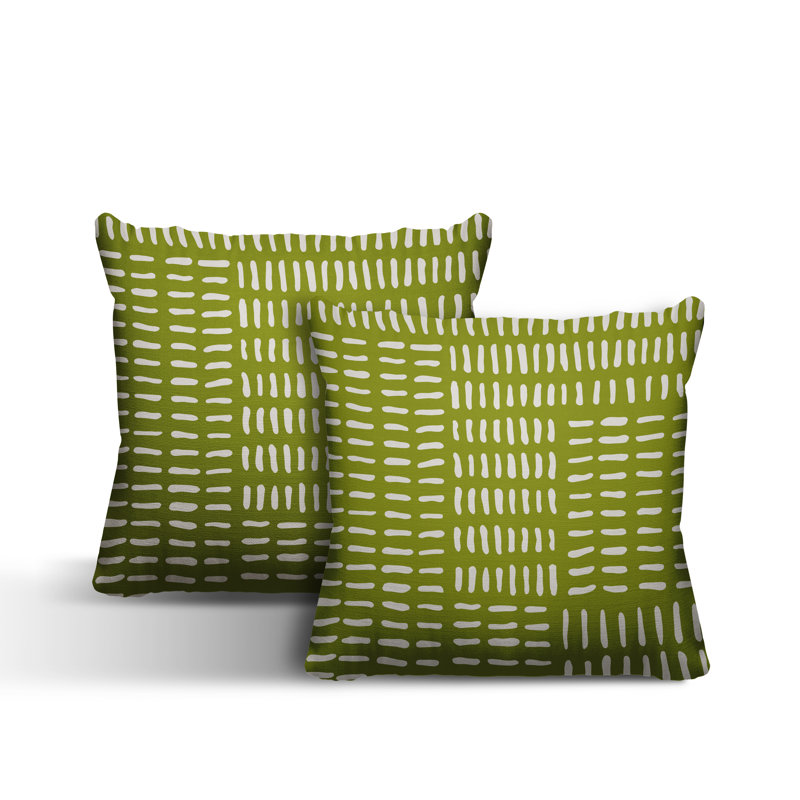  Coussin intérieur / extérieur carré, L 17 po x H 17 po, Chartreuse