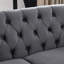 Canapé combiné 3 places + 2 places Velours gris (W834S00069 + W834S00113)