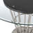 Jaresha Contemporary 48" Round Dining Table with Pedestal Metal Base and Glass Top-693570342