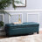 Teal Pu Storage - With Storage, 50 In. Depth, 20.5 Width, 18.25 Height, 30.95 Lb. Weight Fabric , Deep, Wide, High,-769000026