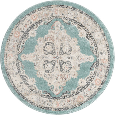 Tapis traditionnel bleu clair