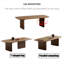Table basse en noyer massif