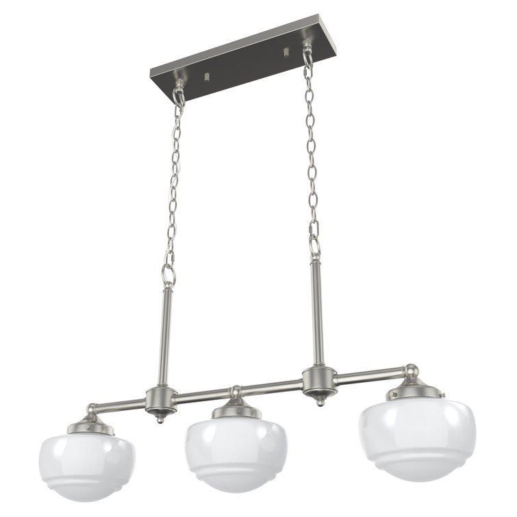 Hunter Saddle Creek 3 Light Linear Chandelier Ceiling Light Fixture