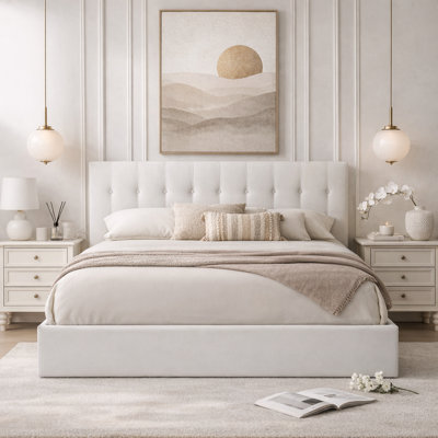 Gaillarde Hydraulic Lift Up Storage Upholstered Platform Bed
