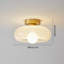 Plafonnier rond en verre transparent