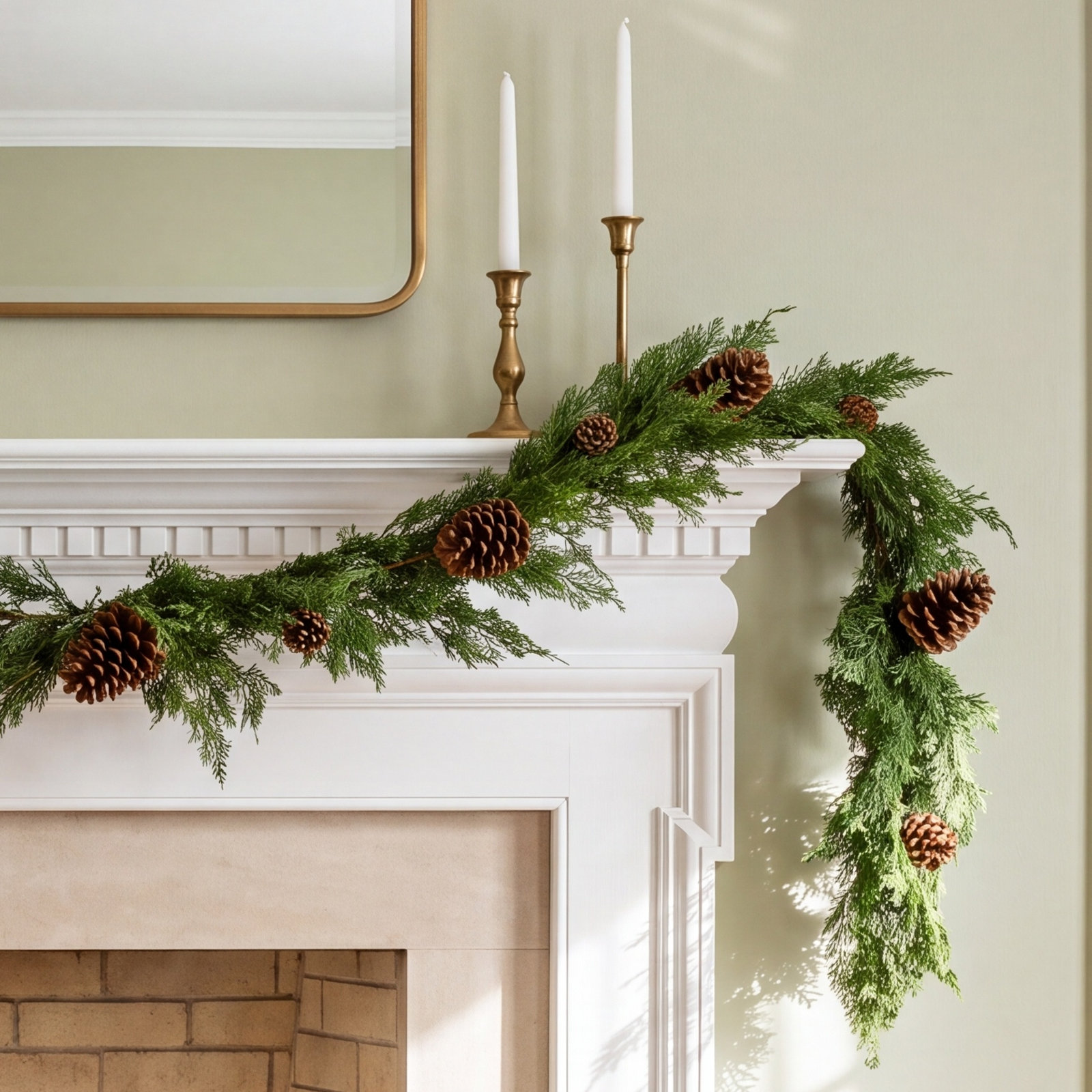 60'' in. Faux Pinecone Garland