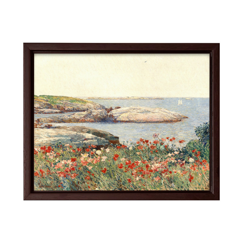 Coquelicots, peinture, Canevas, H 12 po x l 16 po, Encadrement brun
