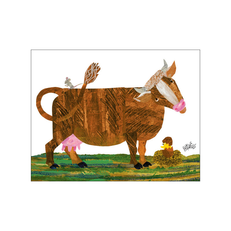 Art sur toile vache et amis par eric carle