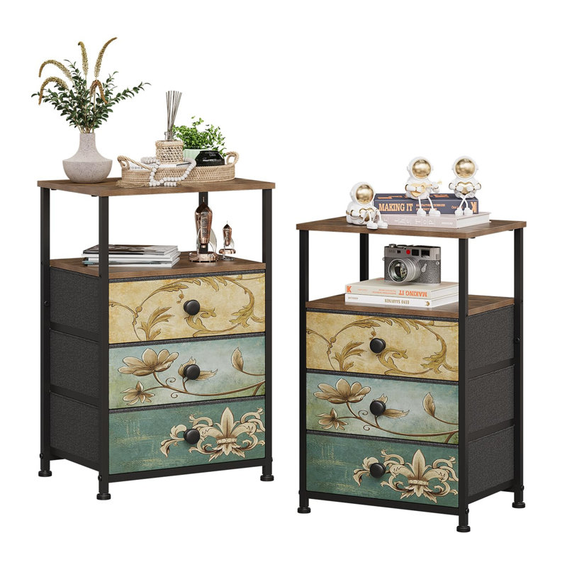 Thatcham 40cm W Metal Bedside Table