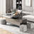 5 Pieces Lift Top Coffee Table Set With Storage Convertible Dining Table With Ottomans
