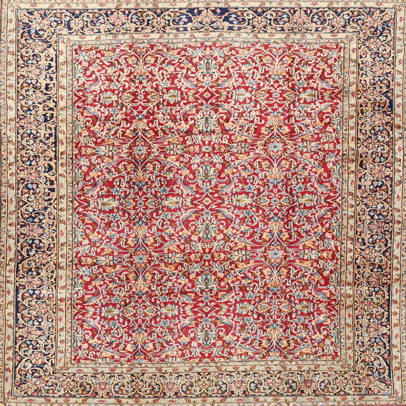 Tapis traditionnel 100% lavable à la machine 4447, Carré 7 pi