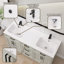 Ensemble de meuble-lavabo double 60 po avec surface solide Qualik-1918631526