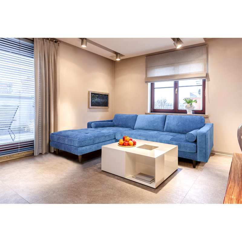 Canapé modulaire Anderson Laf - bleu denim, Orienté à gauche (vu de face), Bleu