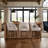 Watanabe Solid Wood Upholstered Counter Height Or Bar Height Swivel Barstool With Fabric Seat-164349858-164349859