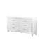 Commode à six tiroirs avec bordure miroir entièrement assemblée-1494067646